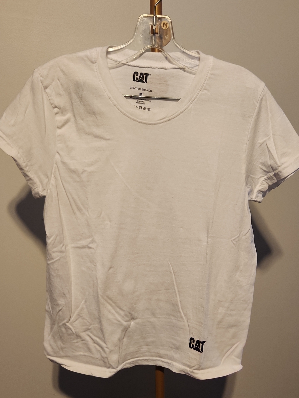 White Crew Neck T-Shirt for Pets Cat